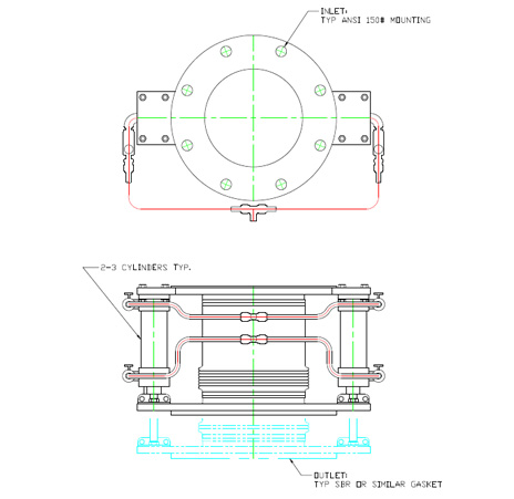 Flexible & Rigid Sleeves for powder valves drawing