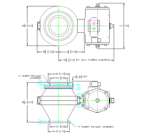 Sani K solids, powders and slurries valve diagram