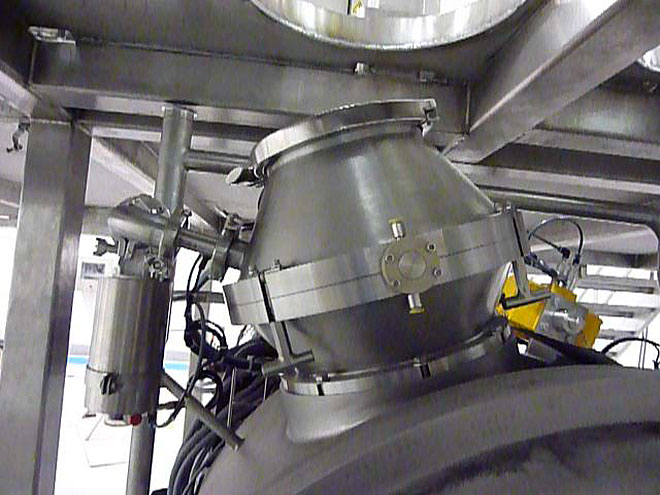 inlet-valve Inlet valve that prevents powder jamming